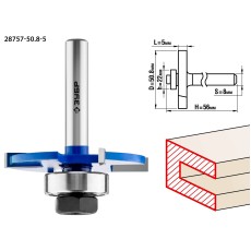 ЗУБР 50.8 x 5 мм, хвостовик 8 мм, фреза горизонтально-пазовая, Профессионал (28757-50.8-5)