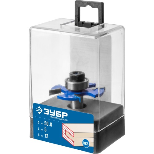 ЗУБР 50.8 x 5 мм, хвостовик 12 мм, фреза горизонтально-пазовая, Профессионал (28757-50.8-5-12)