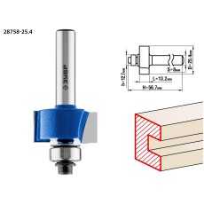 ЗУБР 25.4 x 13 мм, хвостовик 8 мм, фреза фальцевая, Профессионал (28758-25.4)