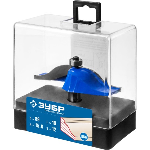 ЗУБР 89 x 19 мм, радиус 15.8 мм, фреза фигирейная №2, Профессионал (28760-89)