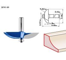 ЗУБР 89 x 16 мм, радиус 38.1 мм, фреза фигирейная №2, Профессионал (28761-89)