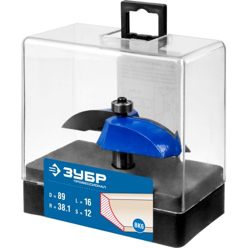 ЗУБР 89 x 16 мм, радиус 38.1 мм, фреза фигирейная №2, Профессионал (28761-89)