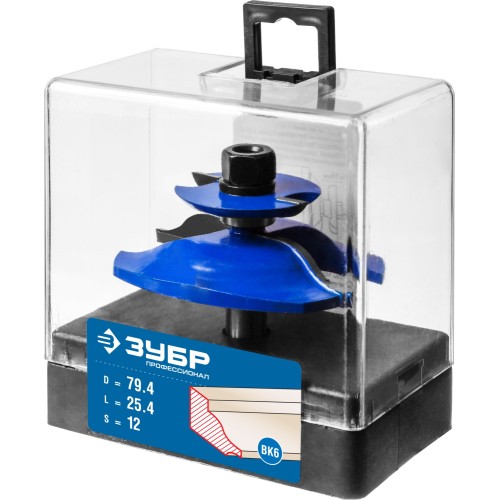 ЗУБР 79.4 x 25.4 мм, хвостовик 12 мм, фреза фигирейная двухсторонняя, Профессионал (28763-79.4)