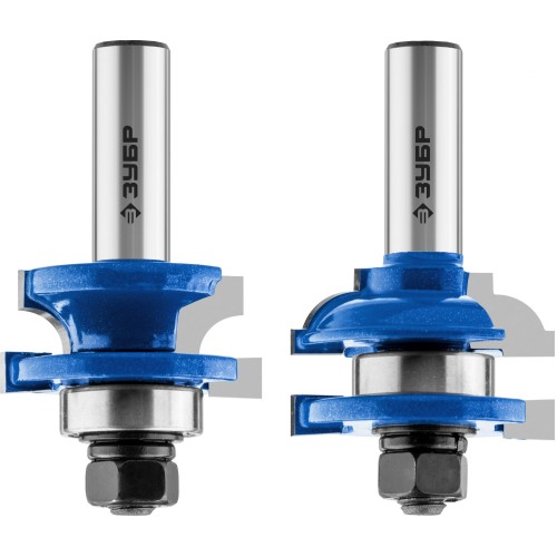 ЗУБР 41 x 23 мм, хвостовик 12 мм, набор фрез рамочных №2, Профессионал (28772-41.3-H2)