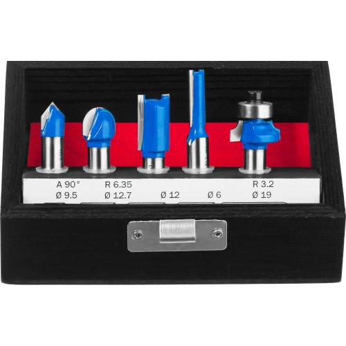 ЗУБР 5 шт, набор профильных фрез по дереву, Профессионал (28795-H5)