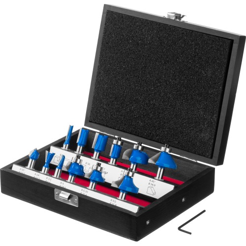 ЗУБР 12 шт, набор профильных фрез по дереву, Профессионал (28796-H12)