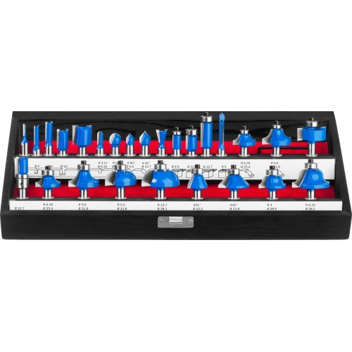 ЗУБР 26 шт, набор профильных фрез по дереву, Профессионал (28796-H26)