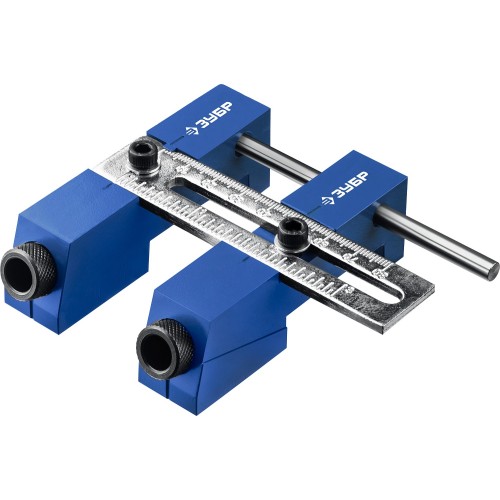 ЗУБР два отверстия, регулируемый кондуктор для глухих отверстий, Профессионал (30081)