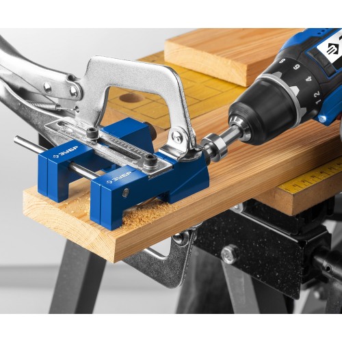 ЗУБР два отверстия, регулируемый кондуктор для глухих отверстий, Профессионал (30081)