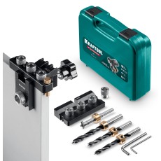 KRAFTOOL Woodsniper 101, ″3-в-1″ кондуктор для эксцентриковых стяжек и шкантов (30072)