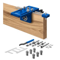 ЗУБР 4 отверстия, кондуктор для угловых соединений, в кейсе, Профессионал (30085)