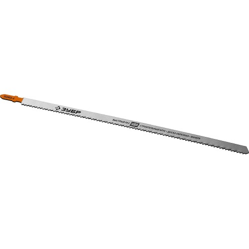 ЗУБР T225B, 2 шт, 225 мм / 3 мм, T-хвост., У8А сталь, по дереву и строительному брусу, полотна для лобзика, Профессионал (155955-4)