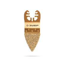 ЗУБР CARBIDE ВК8 Р40, 35x40 мм дельтовидное полотно с твердосплавной крошкой: краска, клей, ламинат, стекло/угле пластик (15556)