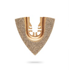 ЗУБР CARBIDE ВК8 Р60, 80 мм треугольное полотно с твердосплавной крошкой: твердое дерево, строительный раствор, клей (15557)