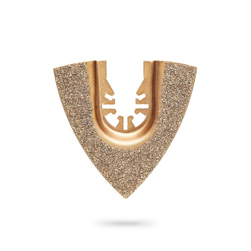 ЗУБР CARBIDE ВК8 Р60, 80 мм треугольное полотно с твердосплавной крошкой: твердое дерево, строительный раствор, клей (15557)