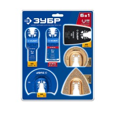 ЗУБР QUICK UniLock, 6 предм., НР-6, OQIS-хвост., набор насадок для реноватора, Профессионал (15560-H6)