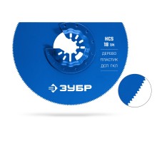 ЗУБР HCS 100 мм, 18TPI полотно пильное дисковое, чистый рез: дерево, пластик, ДСП, ГКЛ (15572-100)
