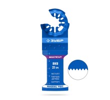 ЗУБР MULTICUT ВК8 21TPI, 35x54 мм полотно универсальное с твердосплавными зубьями: металл, твёрдое дерево, кирпич (15576-35-54)