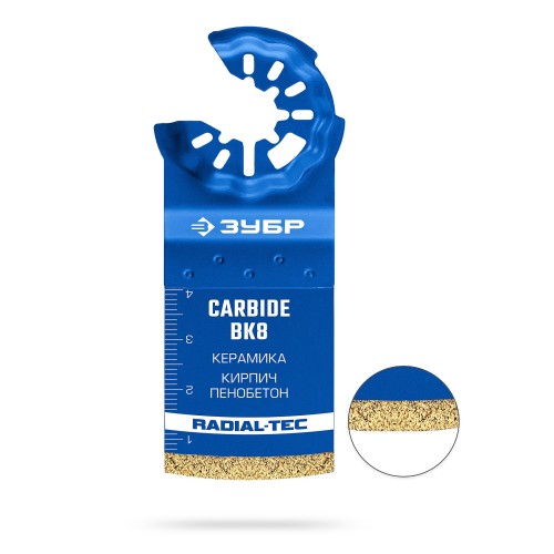 ЗУБР CARBIDE ВК8 Р60, 35x40 мм полотно с твердосплавной крошкой: керамика, кирпич, пенобетон (15577-35-40)