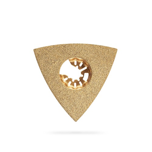 ЗУБР CARBIDE ВК8 Р100, 80 мм полотно треугольное зачистное с твердосплавной крошкой: клей, краска, раствор, кирпич, пенобетон (15583-P100)