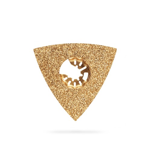 ЗУБР CARBIDE ВК8 Р40, 80 мм полотно треугольное зачистное с твердосплавной крошкой: клей, краска, раствор, кирпич, пенобетон (15583-P40)