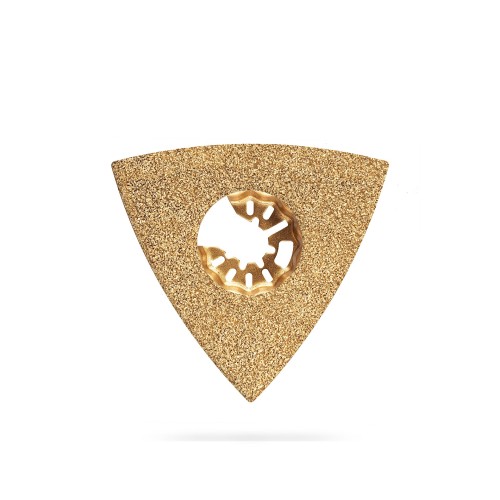 ЗУБР CARBIDE ВК8 Р60, 80 мм полотно треугольное зачистное с твердосплавной крошкой: клей, краска, раствор, кирпич, пенобетон (15583-P60)