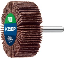 ЗУБР d 50 x 20 мм, P100, на шпильке d 6 мм, круг шлифовальный лепестковый, Профессионал (36601-100)