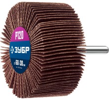 ЗУБР d 60 x 30 мм, P120, на шпильке d 6 мм, круг шлифовальный лепестковый, Профессионал (36602-120)
