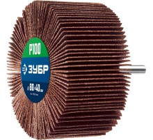 ЗУБР d 80 x 40 мм, P100, на шпильке d 6 мм, круг шлифовальный лепестковый, Профессионал (36604-100)