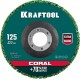 KRAFTOOL 125 х 22.2 мм, диск полимерно-шлифовальный синтетический коралловый (36599-125)