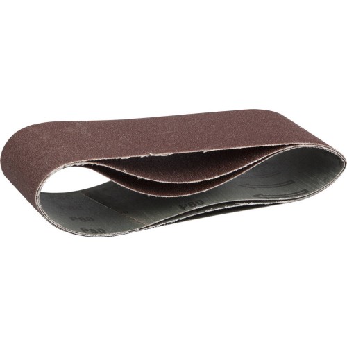 ЗУБР 75х533 мм, P80, лента шлифовальная МАСТЕР, для ЛШМ, 3 шт.