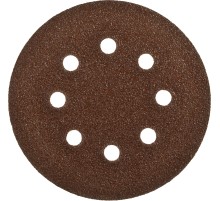 Круг шлифовальный ЗУБР ″СТАНДАРТ″ из абразивной бумаги на велкро основе, 8 отв., Р60, 125мм, 5шт