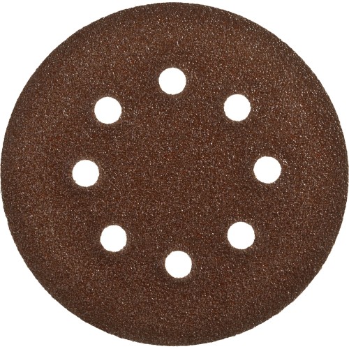 Круг шлифовальный ЗУБР ″СТАНДАРТ″ из абразивной бумаги на велкро основе, 8 отв., Р60, 125мм, 5шт