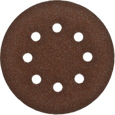 Круг шлифовальный ЗУБР ″СТАНДАРТ″ из абразивной бумаги на велкро основе, 8 отв., Р80, 125мм, 5шт
