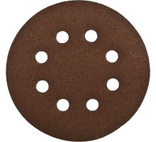 Круг шлифовальный ЗУБР ″СТАНДАРТ″ из абразивной бумаги на велкро основе, 8 отв., Р120, 125мм, 5шт