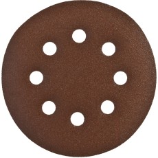 Круг шлифовальный ЗУБР ″СТАНДАРТ″ из абразивной бумаги на велкро основе, 8 отв., Р180, 125мм, 5шт