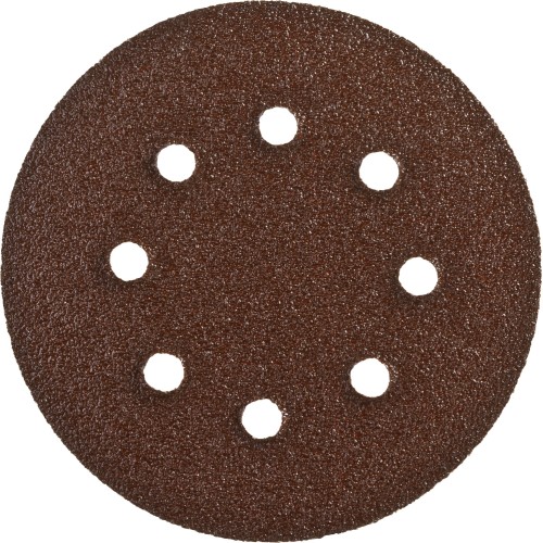 Круг шлифовальный ЗУБР ″СТАНДАРТ″ из абразивной бумаги на велкро основе, 6 отв., Р40, 150мм, 5шт