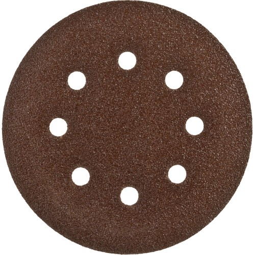 Круг шлифовальный ЗУБР ″СТАНДАРТ″ из абразивной бумаги на велкро основе, 6 отв., Р60, 150мм, 5шт