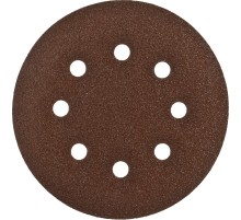 Круг шлифовальный ЗУБР ″СТАНДАРТ″ из абразивной бумаги на велкро основе, 6 отв., Р80, 150мм, 5шт