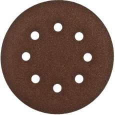 Круг шлифовальный ЗУБР ″СТАНДАРТ″ из абразивной бумаги на велкро основе, 6 отв., Р80, 150мм, 5шт