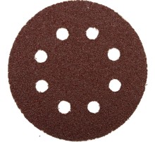 Круг шлифовальный ЗУБР ″Мастер″ универсальный, из абразивной бумаги на велкро основе, 8 отверстий, Р40, 125мм, 5шт