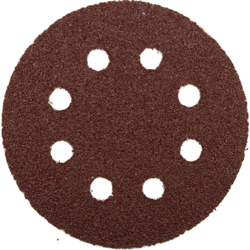 Круг шлифовальный ЗУБР ″Мастер″ универсальный, из абразивной бумаги на велкро основе, 8 отверстий, Р40, 125мм, 5шт