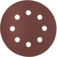Круг шлифовальный ЗУБР ″Мастер″ универсальный, из абразивной бумаги на велкро основе, 8 отверстий, Р100, 125мм, 5шт