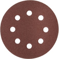 Круг шлифовальный ЗУБР ″Мастер″ универсальный, из абразивной бумаги на велкро основе, 8 отверстий, Р120, 125мм, 5шт