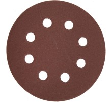 Круг шлифовальный ЗУБР ″Мастер″ универсальный, из абразивной бумаги на велкро основе, 8 отверстий, Р180, 125мм, 5шт