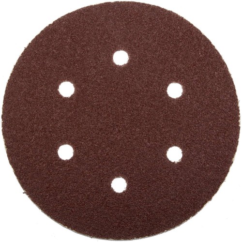 Круг шлифовальный ЗУБР ″Мастер″ универсальный, из абразивной бумаги на велкро основе, 6 отверстий, Р40, 150мм, 5шт