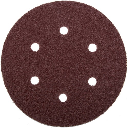 Круг шлифовальный ЗУБР ″Мастер″ универсальный, из абразивной бумаги на велкро основе, 6 отверстий, Р60, 150мм, 5шт