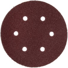 Круг шлифовальный ЗУБР ″Мастер″ универсальный, из абразивной бумаги на велкро основе, 6 отверстий, Р80, 150мм, 5шт