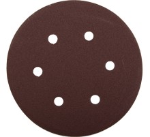 Круг шлифовальный ЗУБР ″Мастер″ универсальный, из абразивной бумаги на велкро основе, 6 отверстий, Р100, 150мм, 5шт