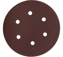Круг шлифовальный ЗУБР ″Мастер″ универсальный, из абразивной бумаги на велкро основе, 6 отверстий, Р120, 150мм, 5шт